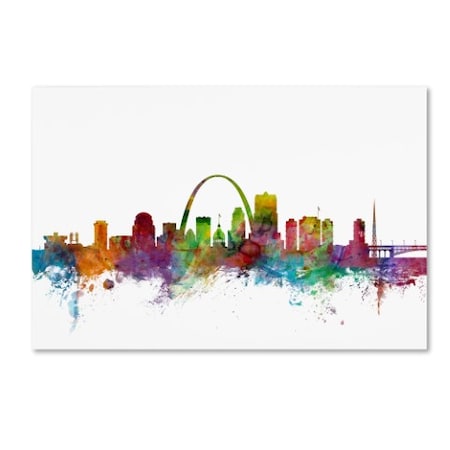 Michael Tompsett 'St. Louis Missouri Skyline' Canvas Art,30x47